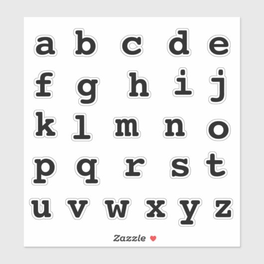 Alfabet Monogram Letters Initiaal Sticker (Vel)