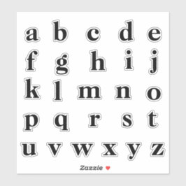 Alfabet Monogram Letters Initiaal Sticker