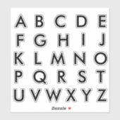 Alfabet Monogram Letters Initiaal Sticker (Vel)
