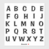 Alfabet Monogram Letters Initiaal Sticker (Vel)