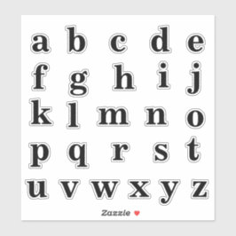 Alfabet Monogram Letters Initiaal Sticker
