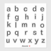 Alfabet Monogram Letters Initiaal Sticker (Vel)