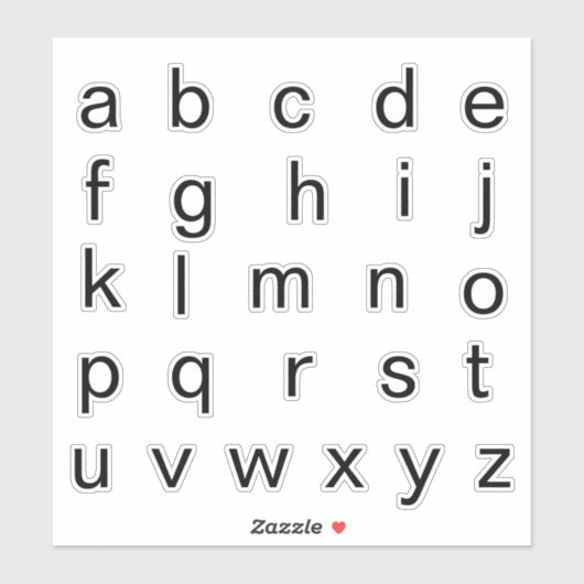 Alfabet Monogram Letters Initiaal Sticker (Vel)