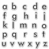 Alfabet Monogram Letters Initiaal Sticker (Voorkant)