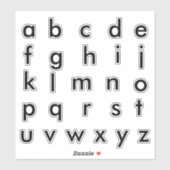 Alfabet Monogram Letters Initiaal Sticker (Vel)