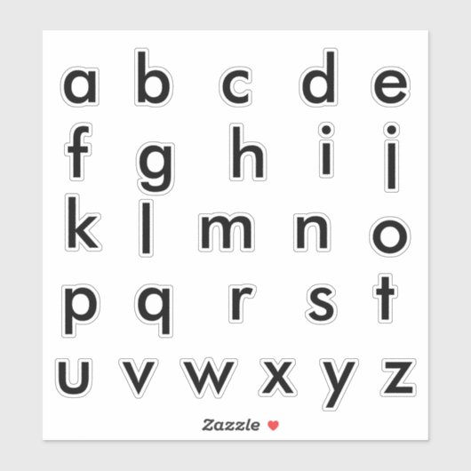 Alfabet Monogram Letters Initiaal Sticker (Vel)