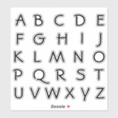 Alfabet Monogram Letters Initiaal Sticker (Vel)