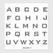 Alfabet Monogram Letters Initiaal Sticker (Vel)