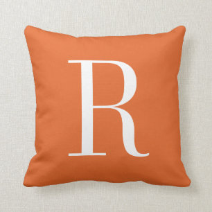 alfabet Monogram Pillow - Oranje Kussen