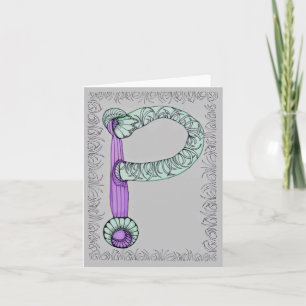 Alfabet Note Card Letter P Notitiekaartje