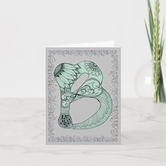 Alfabet Note Cards Letter B Notitiekaartje (Voorkant)