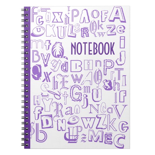 Alfabet Notitieboek (Paars) (Voorkant)