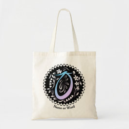 Alfabet O Monogram Handschrift Tote Bag