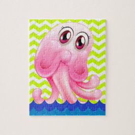 Alfabet O voor octopus puzzel met geschenkdoos