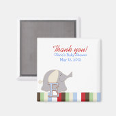 Alfabet Oerwoud soep (olifant ABC) Favor Magnet (Voorkant / Achterkant)