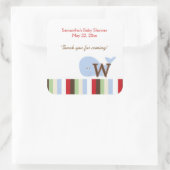 Alfabet Oerwoud soep (walvis) SQUARE Favor Sticker (Tas)