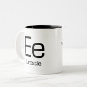 Alfabet of Typography Mok - Eurostile (Voorkant links)