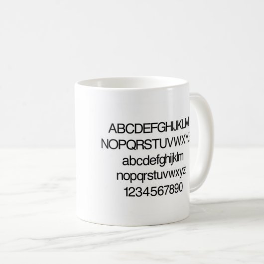 Alfabet of Typography Mok - Helvetica (Voorkant rechts)