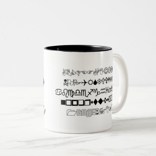 Alfabet of Typography Mok - Wingdings (Voorkant rechts)