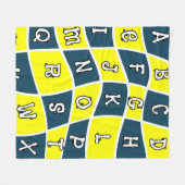 Alfabet ontwerp voor kinderen abcd ontwerp fleece deken (Voorkant (Horizontaal))