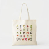 Alfabet, op basis van Plant, op basis van groenten Tote Bag (Voorkant)
