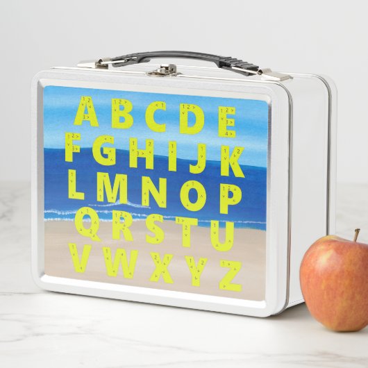 Alfabet op de Ocean Scene Lunch Box (In situ)