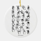 Alfabet-Ornament voor gebarentaal Keramisch Ornament (Achterkant)