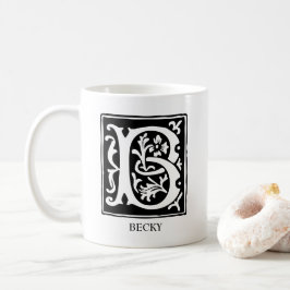 Alfabet, ornamentaal B Monogrammen Koffiemok