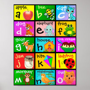 Alfabet pagina 1 poster