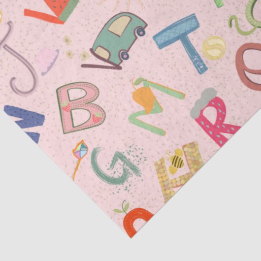 Alfabet-party Tissuepapier (Detail)