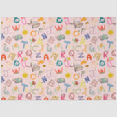 Alfabet-party Tissuepapier (Voorkant)