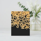 alfabet pasta achtergrond briefkaart (Staand voorkant)