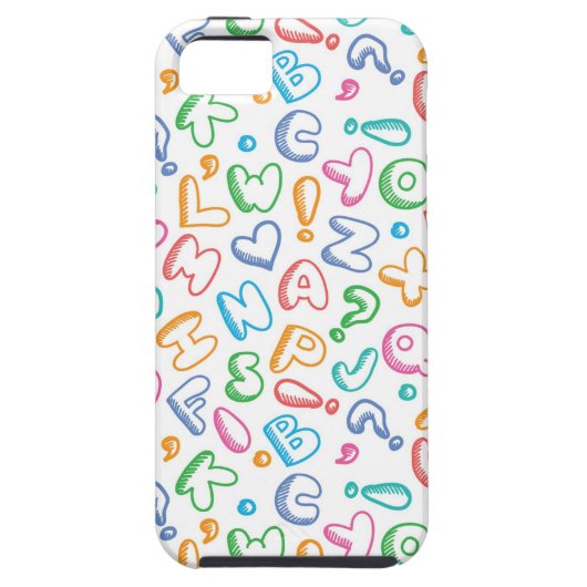 alfabet-patroon Case-Mate iPhone case (Achterkant)