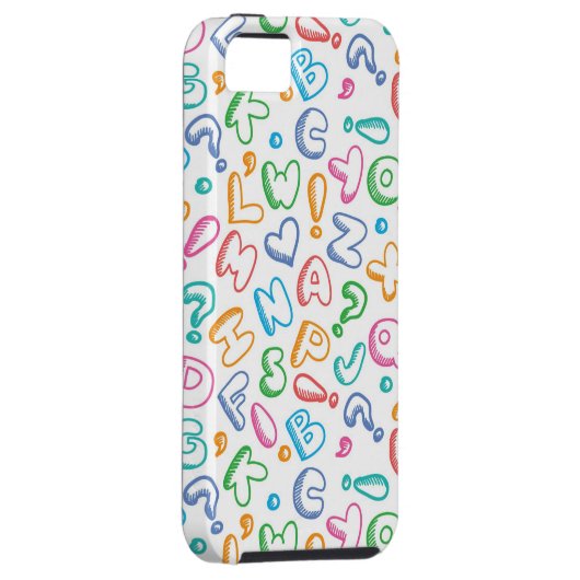 alfabet-patroon Case-Mate iPhone case (Back/Rechts)