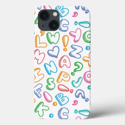 alfabet-patroon Case-Mate iPhone case (Achterkant)