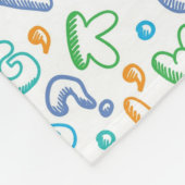 alfabet-patroon fleece deken (Hoek)