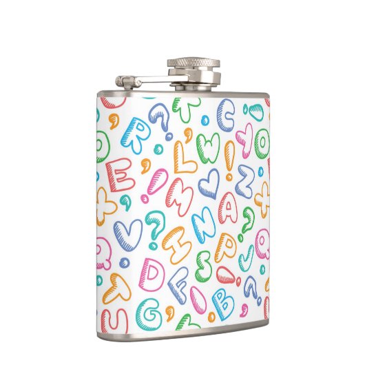 alfabet-patroon heupfles (Rechts)