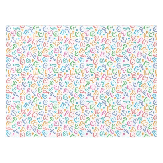 alfabet-patroon tafelkleed (Voorkant (Horizontaal))