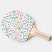 alfabet-patroon tafeltennisbatje (Zijkant)