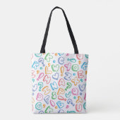 alfabet-patroon tote bag (Achterkant)
