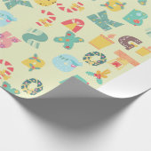 Alfabet patroon wrapping papier (Hoek)