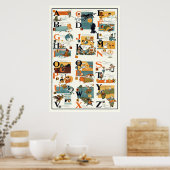 Alfabet Poster - Alfabet Chart in Engels ABC (Keuken)