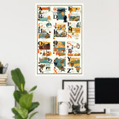 Alfabet Poster - Alfabet Chart in Engels ABC (Thuiskantoor)