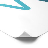 Alfabet Poster in oortige kleuren (Hoek)