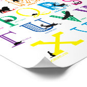 Alfabet Poster met dierlijke Silhouettes (Hoek)