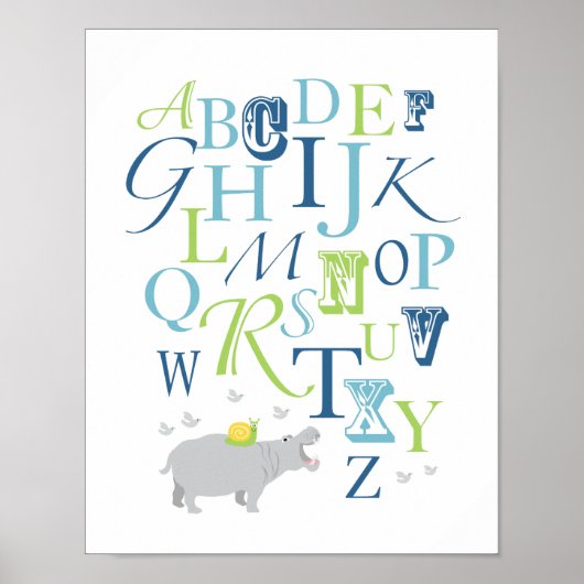 Alfabet Poster voor jongens (Voorkant)