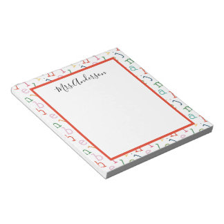 Alfabet Print Voorschoolse Leerkracht  Notitieblok