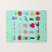 Alfabet Puzzels met Afbeeldingen en letters (Horizontaal)