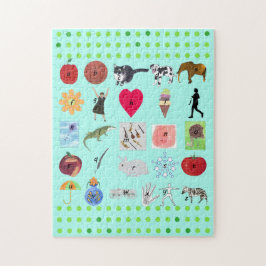 Alfabet Puzzels met Afbeeldingen en letters