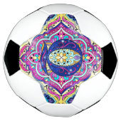 Alfabet Q mandala Voetbal (Gedraaid)